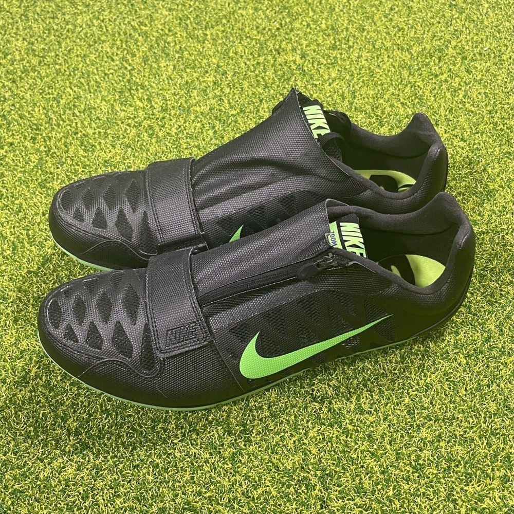 Nike Zoom Long Jump 4 Size 12.5 Black Green 415339-035
